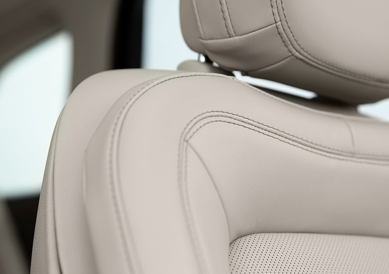 Fine craftsmanship is shown through a detailed image of front-seat stitching. | Eby Lincoln in Goshen IN
