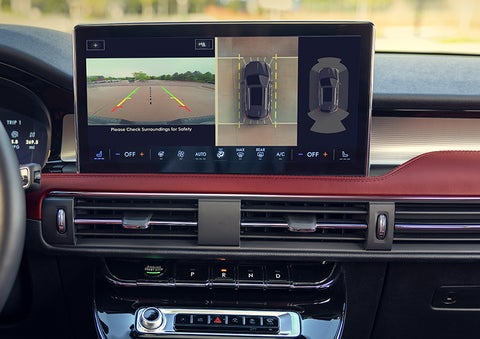 The large center touchscreen of a 2023 Lincoln Corsair® SUV is shown. | Eby Lincoln in Goshen IN