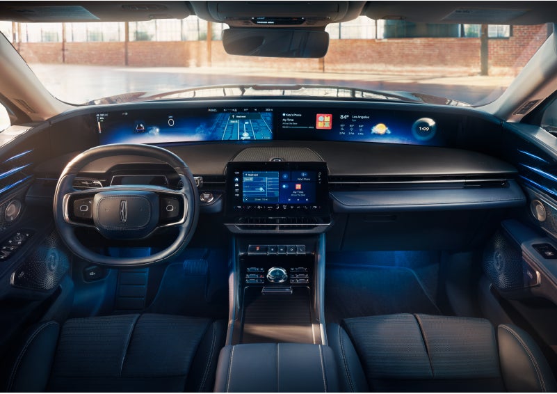 The panoramic display is shown in a 2024 Lincoln Nautilus® SUV. | Eby Lincoln in Goshen IN